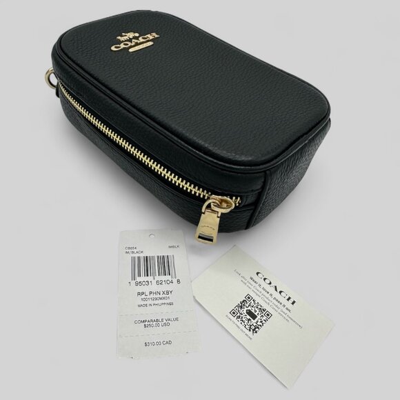 EUC Coach Women’s Black CB854 IMBLK EVA Phone Case Shoulder Bag - Picture 16 of 16